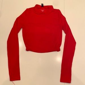 Tight open back red urban outfitters crop top